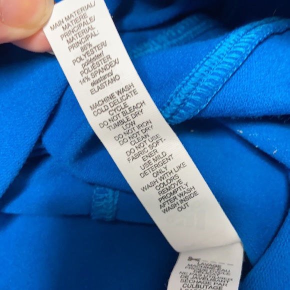 Adidas Blue Climawarm Noel Long Sleeve Top with Hood - Picture 10 of 14